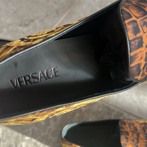 Versace Baroque Print Smoking Slippers Slip-On, New, Size EU 43 - Picture 6 of 13